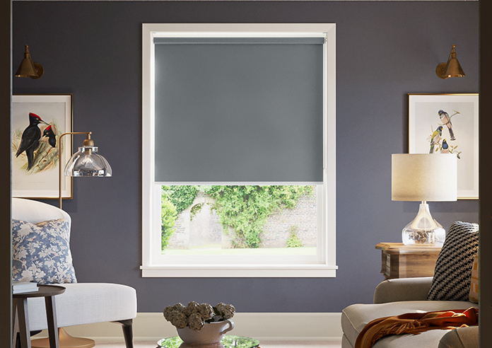 Levant (FR Blackout), Charcoal Grey - Twist&Fit Roller Blind - Image 3